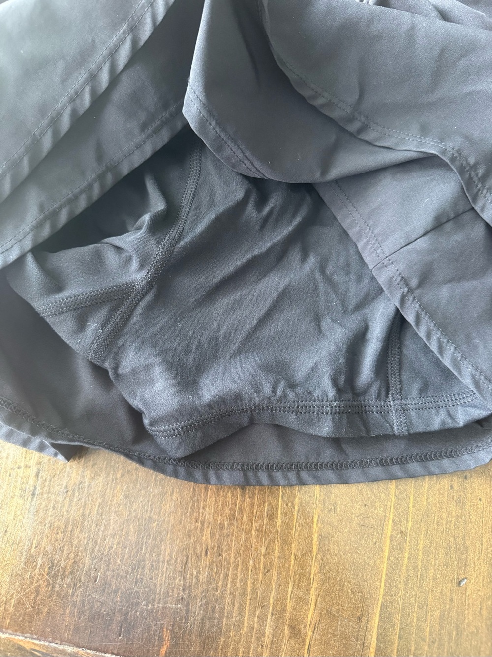 JoyLab Black Layered Ruffle Athletic Shorts, XS, extra small - Picture 6 of 7